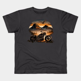 Motorbike living the dream Kids T-Shirt